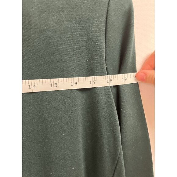 H&M Basic Womens Long Sleeve Crew Neck Jersey Dress Dark Green Size Medium - Picture 4 of 6